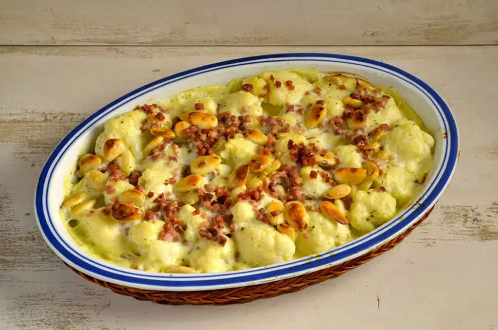 coliflor gratinada con carne molida
