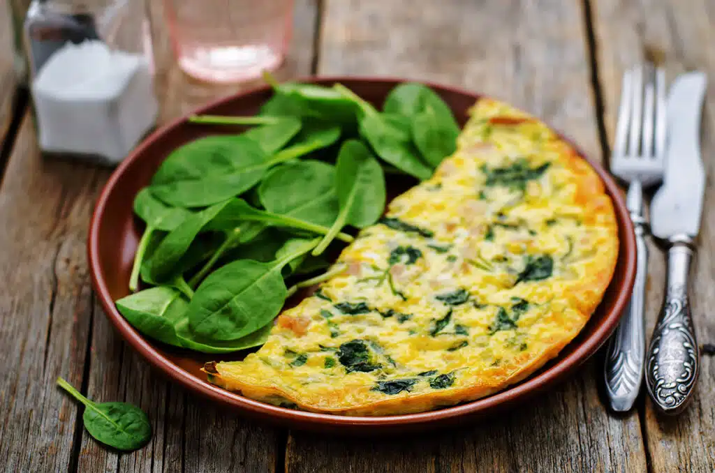 tortilla espinacas queso